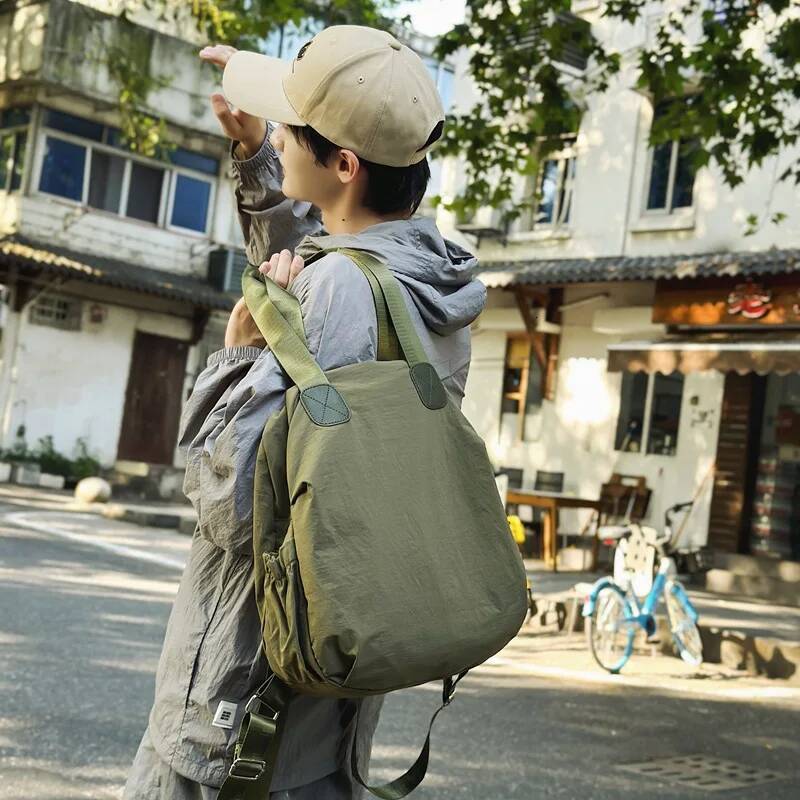 Waterproof Simple Couple Solid Color Versatile Portable Large Capacity Women's Daily Soft Backpack Gifts