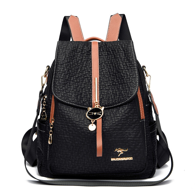 Free Shipping Backpack New Fashion Versatile Women's Bag Simple Versatile Large Capacity Outdoors Student Designer Bag Backpack Simple Crossbody 