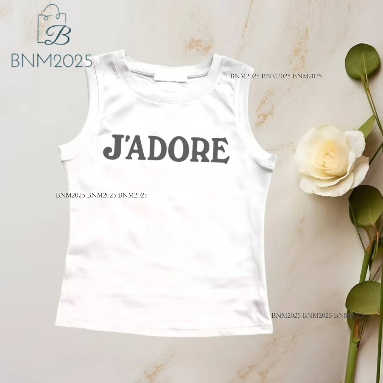Jadore Shirt Designer Shirt Summer Women's Tank Top Round Neck Sleeveless Fashion Versatile Cotton Women's T-Shirt Fashionable And Versatile High-End Shirt 2fb