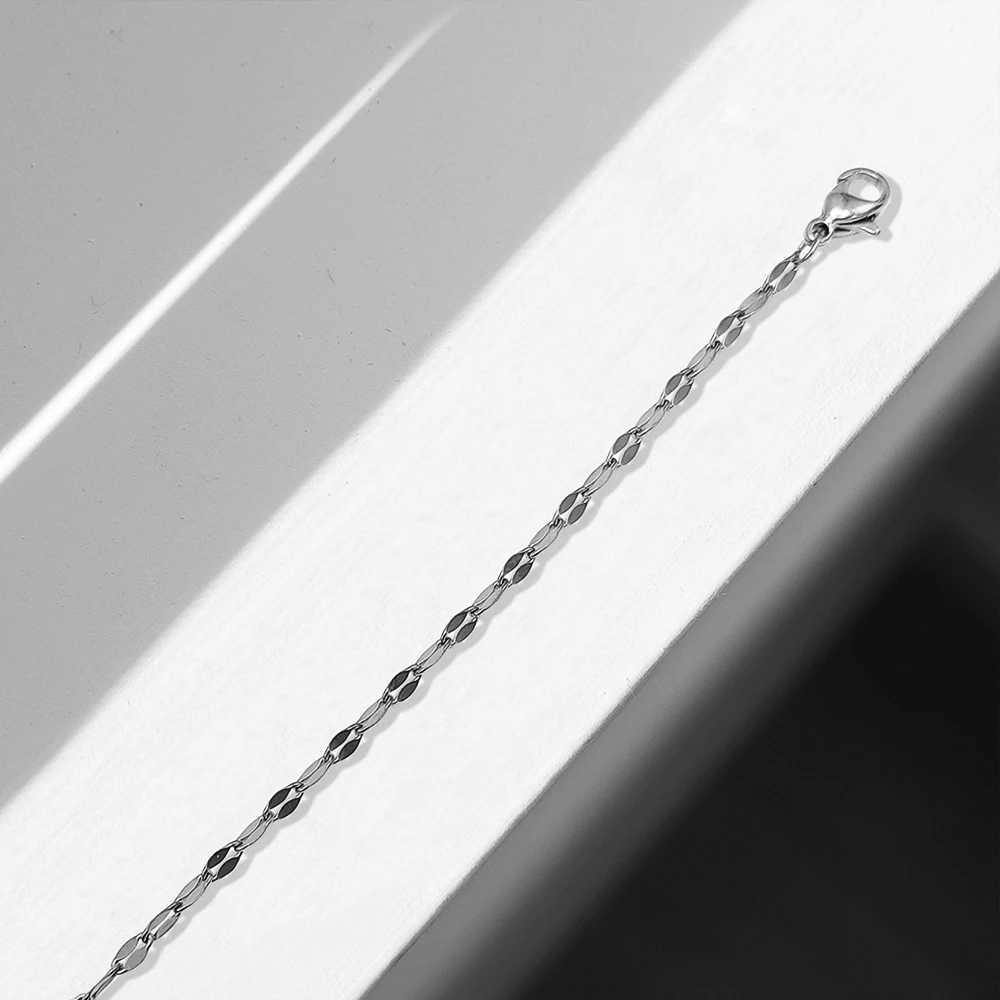 eManco Fine Stainless Steel Silver Color Fish Lips Chain Anklet Womens Summer Beach Foot Jewelry Leg Minimalist Anklet W250604