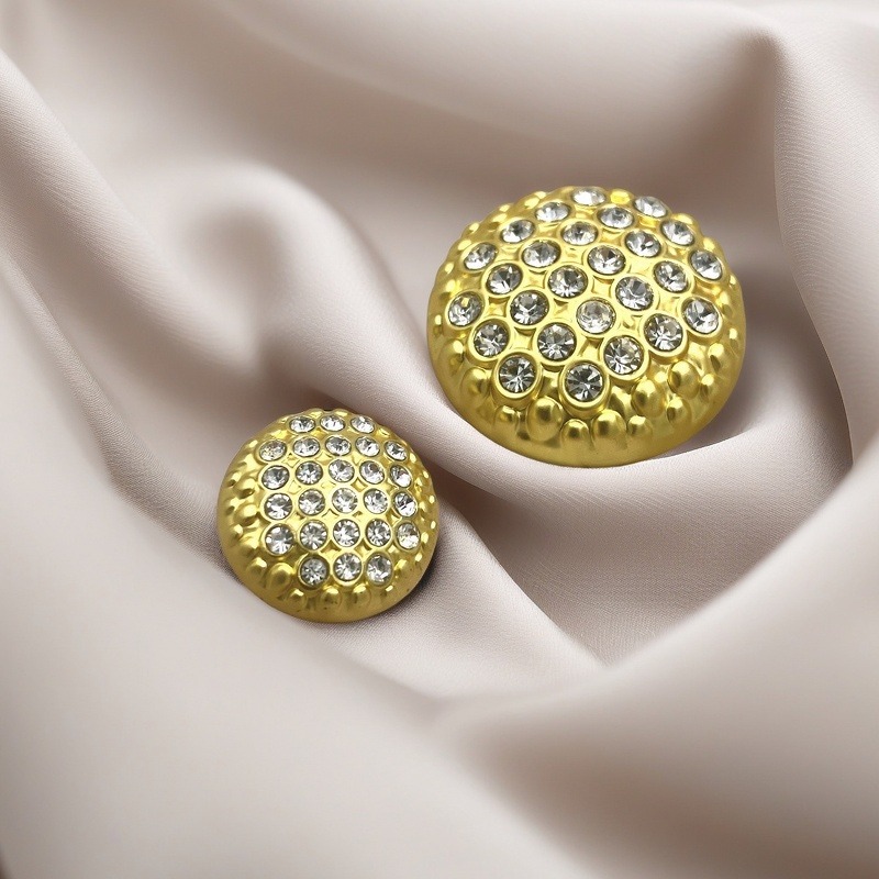 3 exquisite and high-end French style light luxury large diamond crystal round woolen coat, suit jacket dress, windbreaker dress, versatile hand sewn 