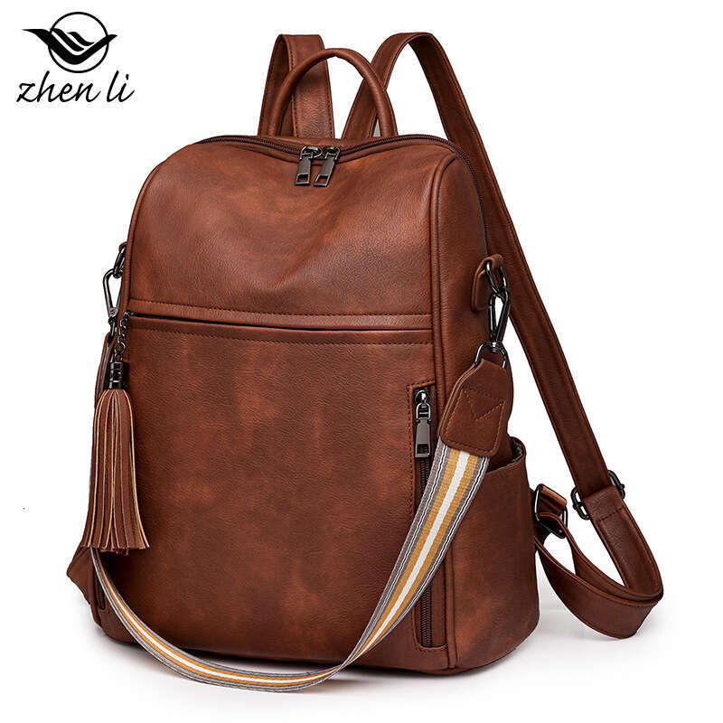 zhenli Women's Backpack New Casual Multi-functional Large Capacity Shoulder Crossbody Bag