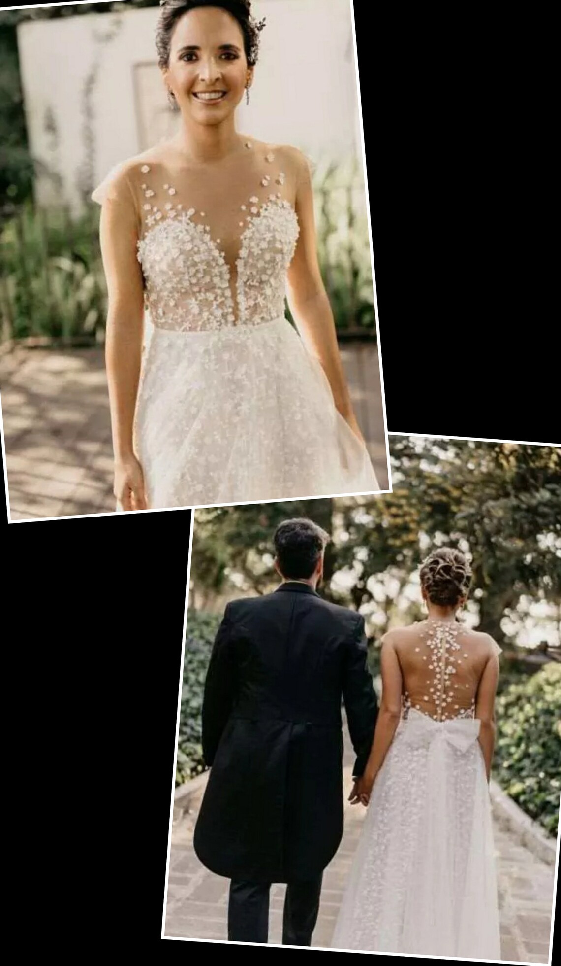 White Lace Mermaid Wedding Dresses Elegant Sheer Sleeveless Bridal Gowns Applique Second Reception Dress Vestidos De Noiva 03