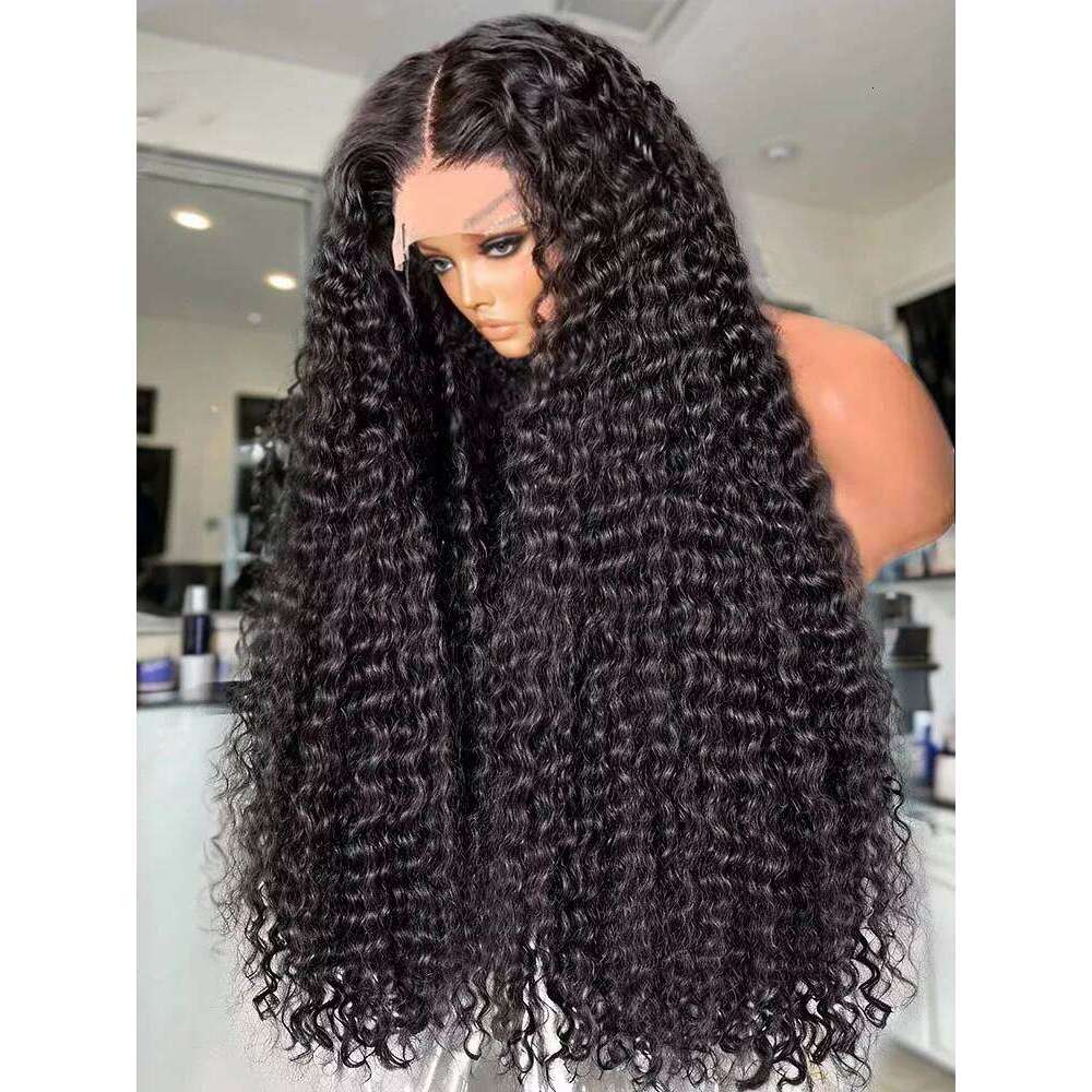 Linktowig Curly Human Hair Wigs 30 Inch 13x6 HD Lace Frontal Wig Water Wave Preplucked Black Raw 5x5 Closure Glueless For Women