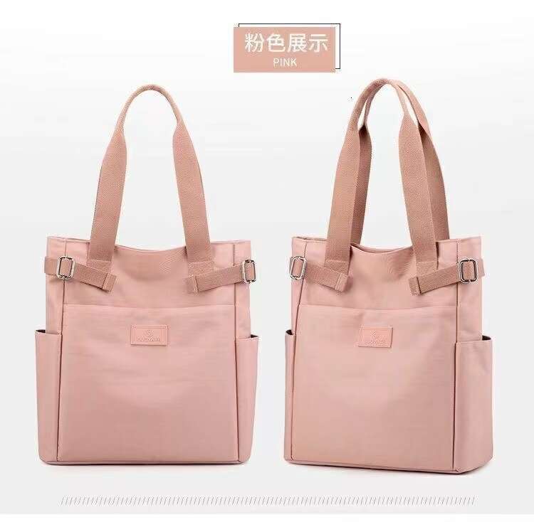 New Canvas Shoulder Nylon Cloth Large Capacity Multi-pocket Casual Tote Bag