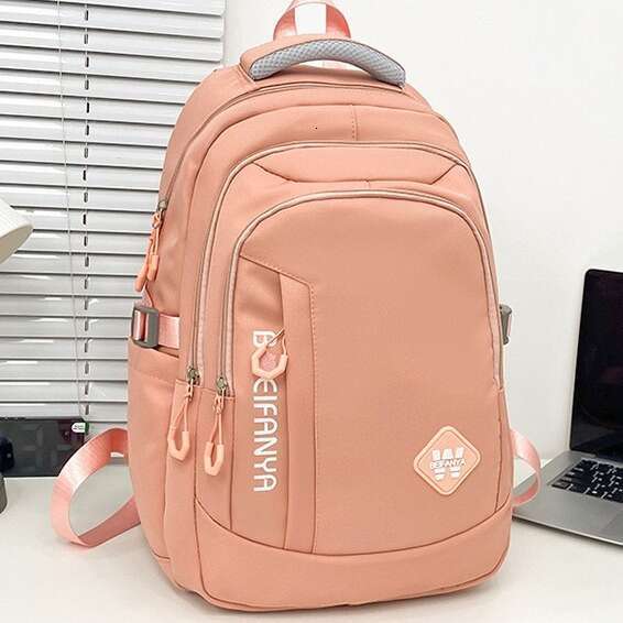 Large Capacity Lightweight Bag for Girls Middle School Students New Trendy Boys Burden-Reducing Spine Protection Backpack