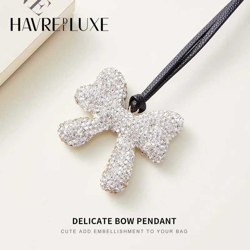 Full diamond bow bag charm clay bag pendant wear-resistant high-end backpack decoration bag accessories W250604