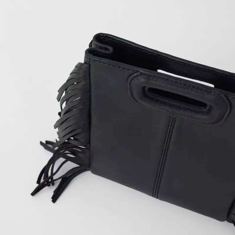 New Retro Women Shoulder Black Leather Fashion Crossbody Bag Casual Outdoor Ladies Handbag