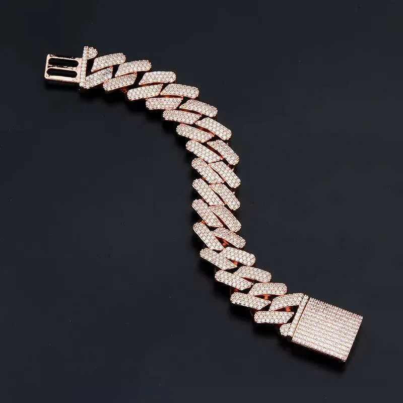 Moissanite Top Quality Iced Out 20mm Vvs Dia Cuban Link Chain Miami Hip Hop 10k Gold / Lab Grown Dias Free door-to-door delivery