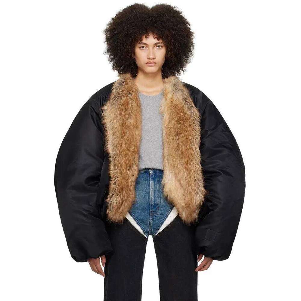 ZMEENNA 2024 Winter Black Long Sleeve Cardigan Fur Coats For Women Fashion Female New Elegant Tops Wear ZM624