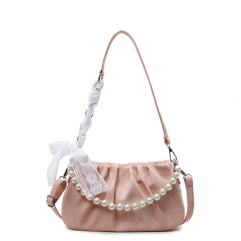 designer 2025 Summer New Super Popular Small Bag for Women Fashion Versatile Niche Design Shoulder Crossbody Bag Pleated Cloud Bag