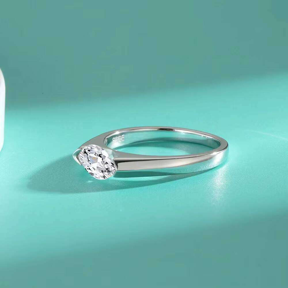 DHcollections High Quality 1ct 5*10mm Marquise Cut Moissanite Dia Wedding Ring Sterling Sier for Women Making Jewelry