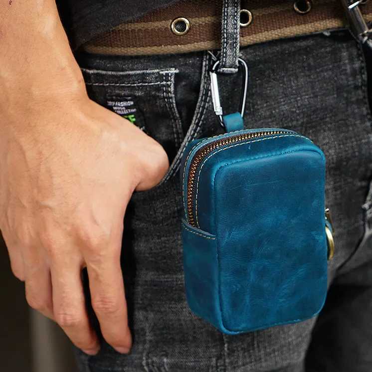 Fanny Waist Bag Men Genuine Leather Belt Waist Pack Clasp Type Leg Hip Packs for Men Cigarette Lighter Box Case Outdoor Pouch bag W250604