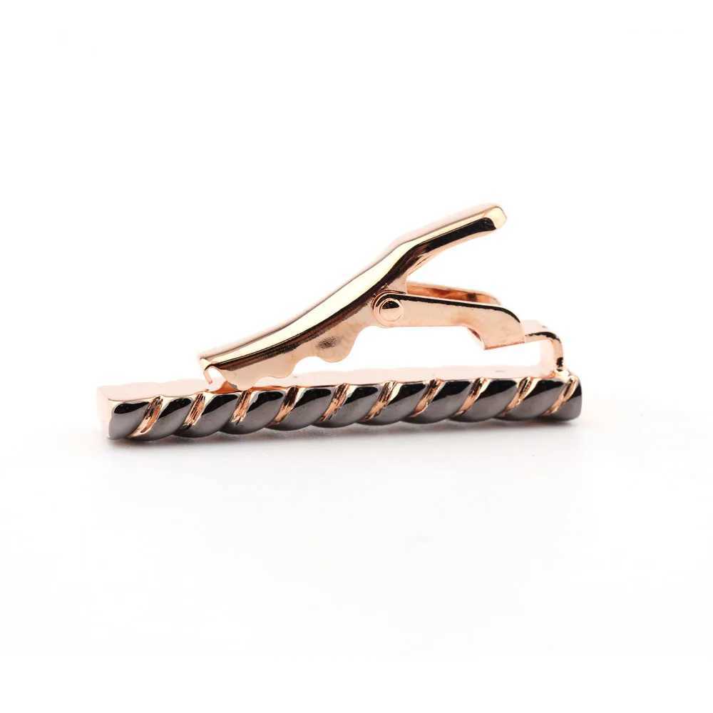 Two Tone Threaded Tie Clip Simple Fashionable Mens French Suit Tailcoat Accessories Party Banquet Gifts Creative Versatile W250604