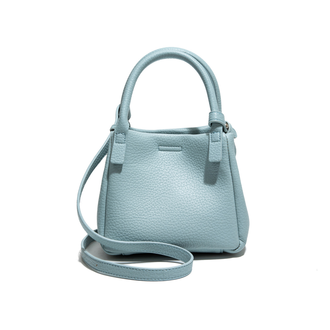 designer Fashion High-Quality Texture Simple Handheld Basket Bag Lychee Pattern Bucket Bag Versatile Women's Shoulder Crossbody Bag