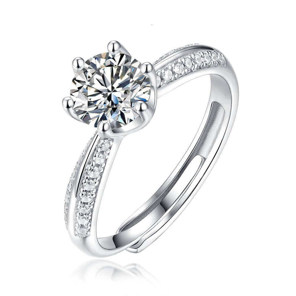 DHCollections Fashion Silver Moissanite Ring Non-Fading