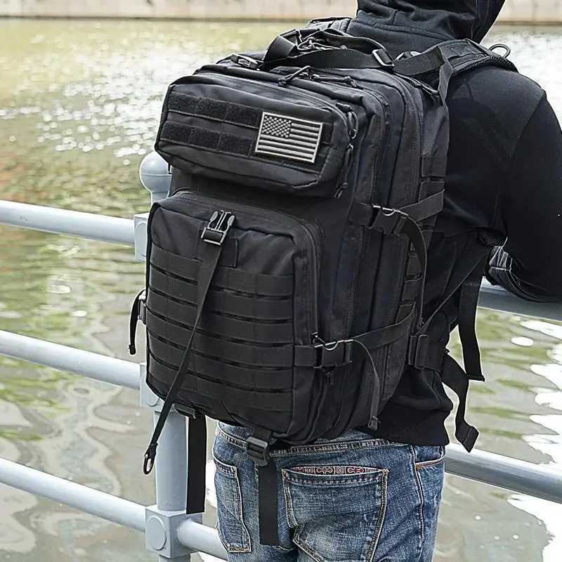 50L Man Tactical Backpacks Outdoor Traveling Bags Outdoor 3P School Pack EDC Molle Pack For Trekking Hunting Bag W250603