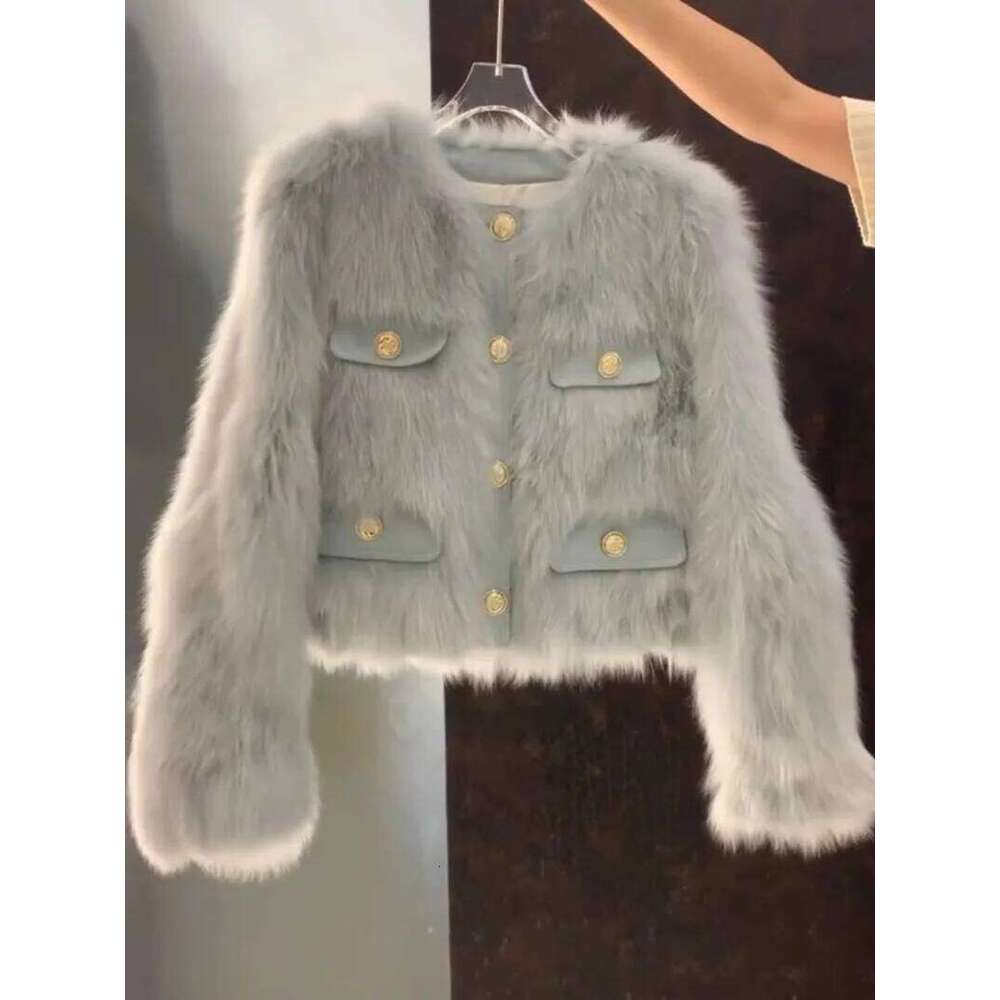 MiiiiX Retro Elegant Faux Fur Coat Plush Thicken Short Jacket Loose O-neck Outerwear 2024 New Fashion Autumn Women's Clothes