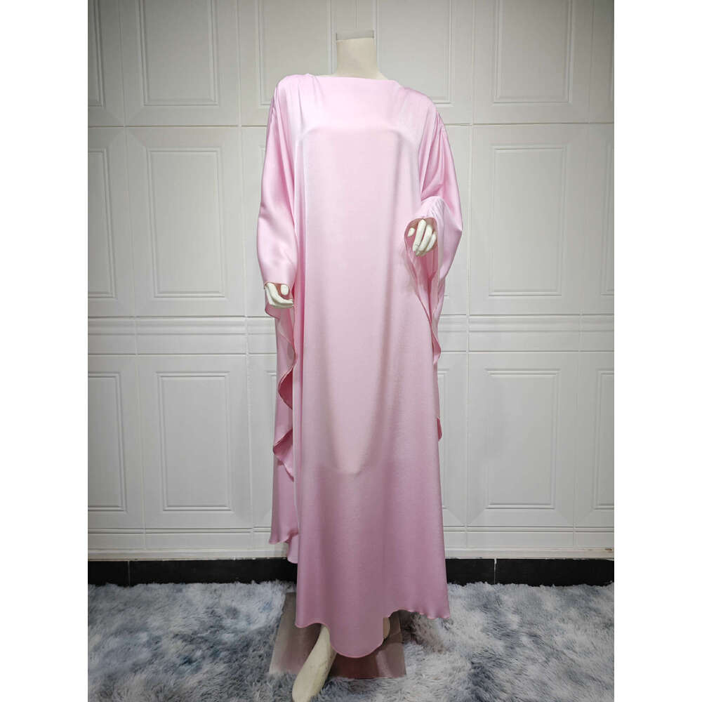 Mq096abaya Muslim Dress Modest Fashion Pullover Soft Light Embroidered Long Robe Women's Clothing B5