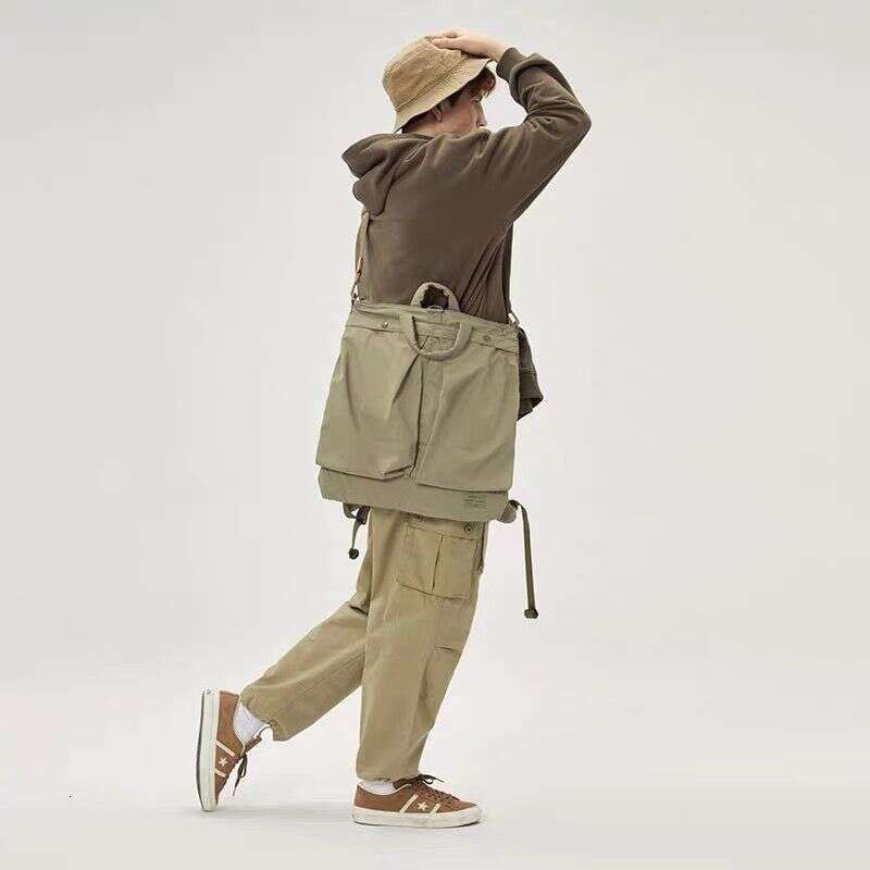 Three-in-One Helmet Backpack Crossbody Commuter Versatile Tote Bag