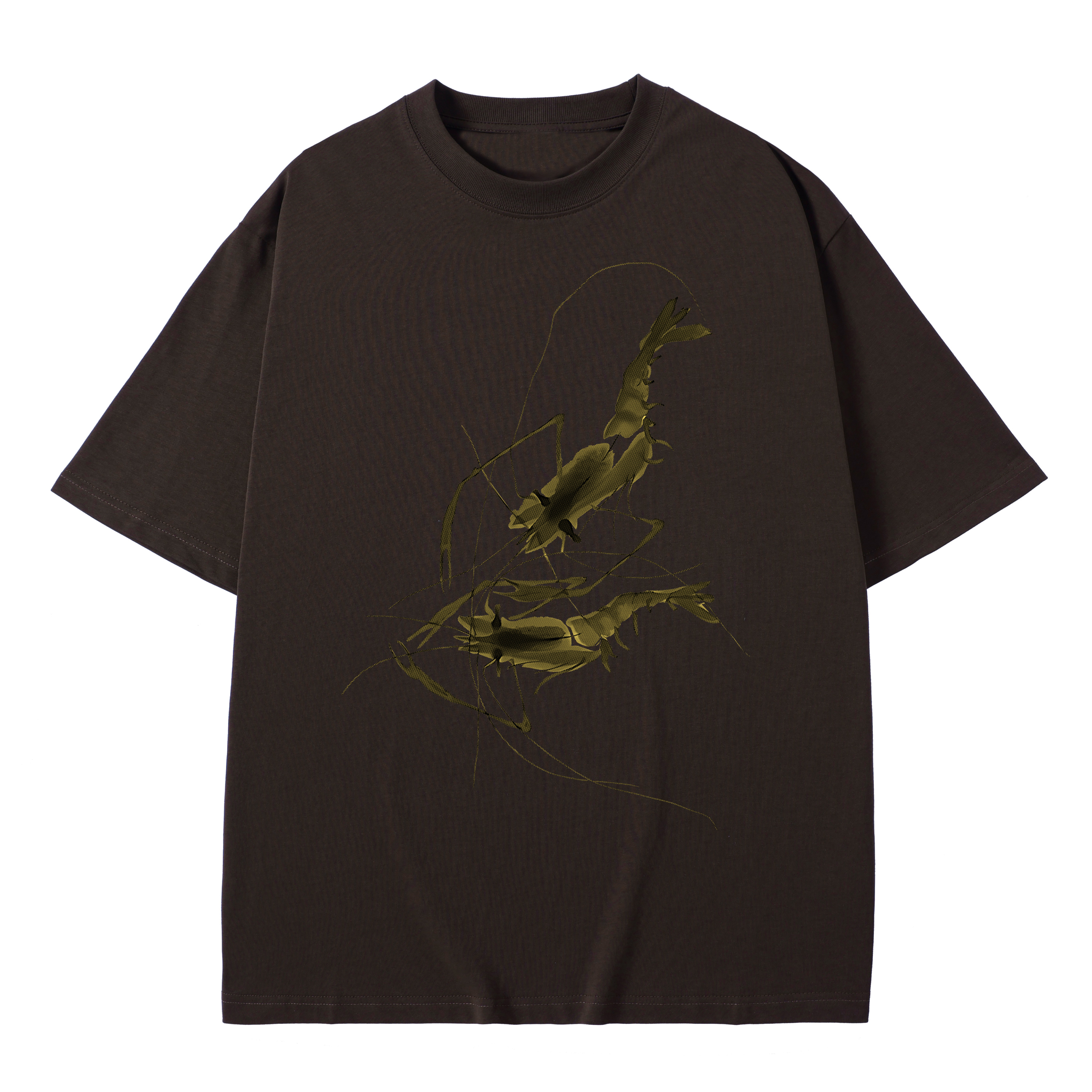 T-shirt men's top designer cotton T-shirt Silver the golden crayfish short sleeved clothing high-quality fashionable T-shirt BROADTRUE