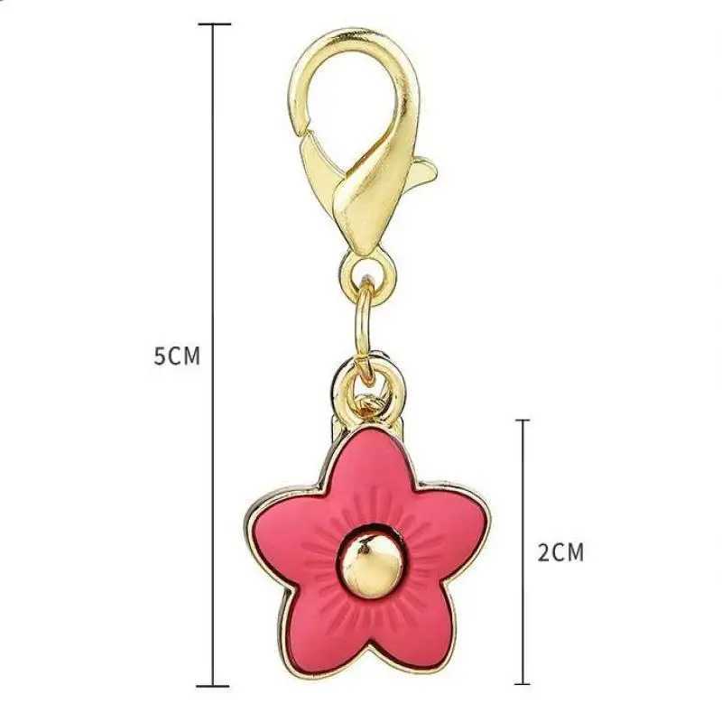 Exquisite High-end Flower Dinosaur Keychains For Women Y2k Bag Pendant Car Keyring Jewelry Gift Decoration Accessories M250604