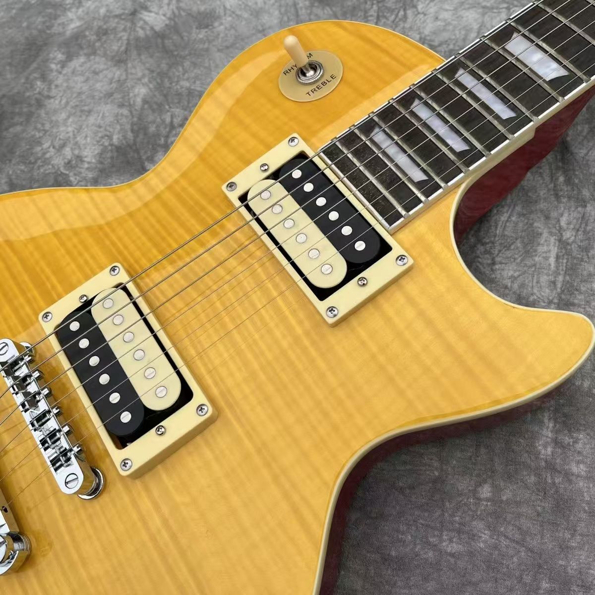Customizable Electric Guitar - Unique Tiger Striped Finish