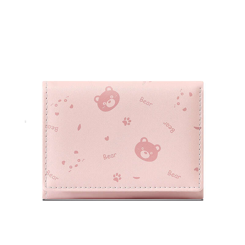 Korean Style Fresh Short 70% off Cute Bear PU Leather Women's Handbag Wallet