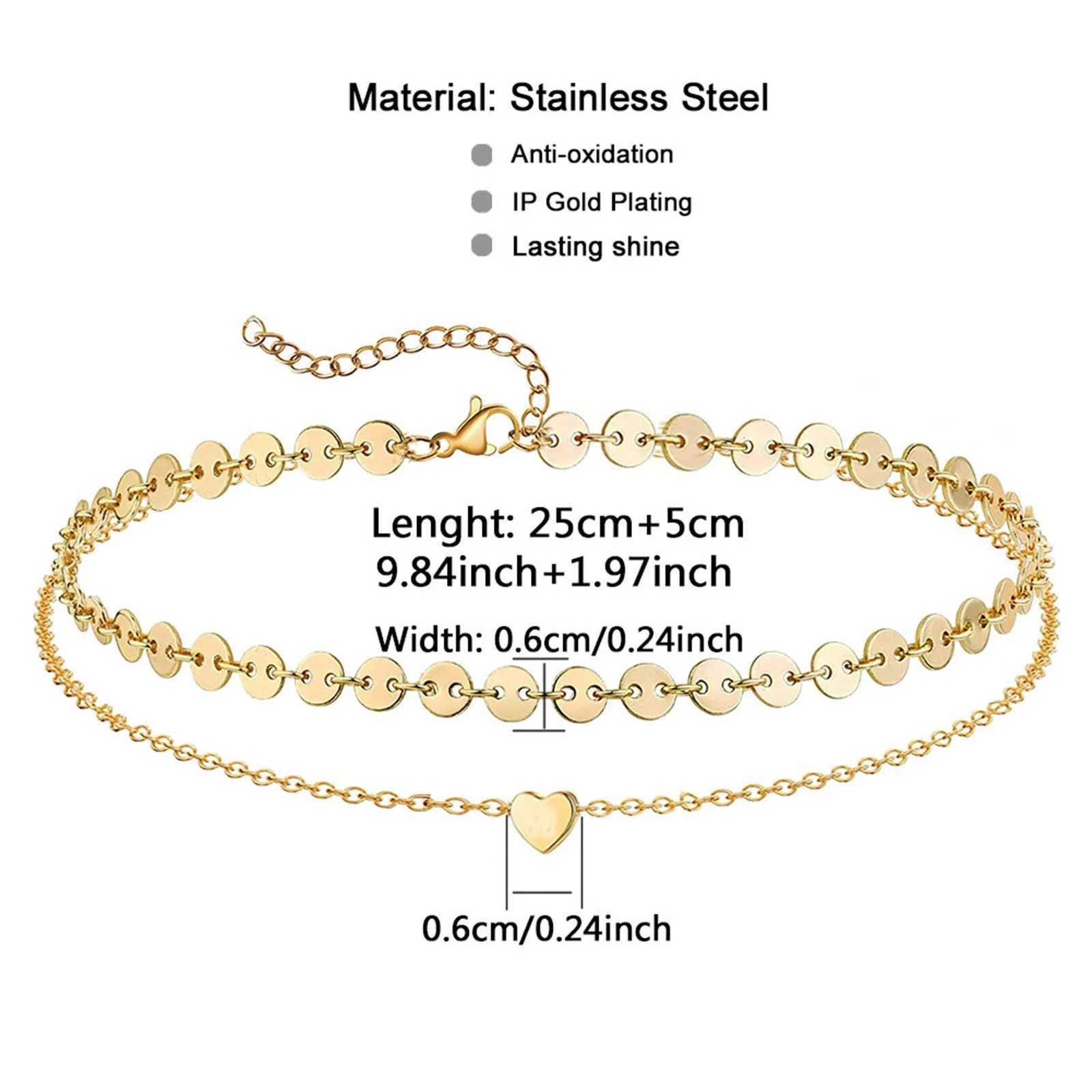 304 Stainless Steel Stylish Link Cable Chain Multilayer Layered Anklet Sandals Barefoot Beach Leg Bracelet 25cm(9 7/8) long W250604