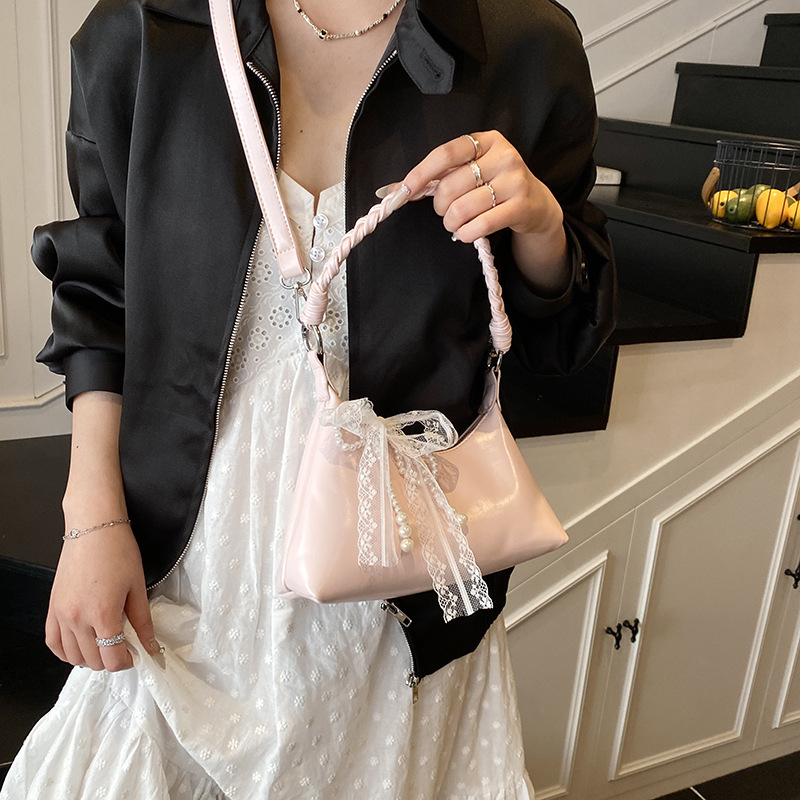 designer Korean Style Simple INS Women 2025 New Trend Versatile Commuter Shoulder Bag Casual Bowknot Handbag Underarm Bag