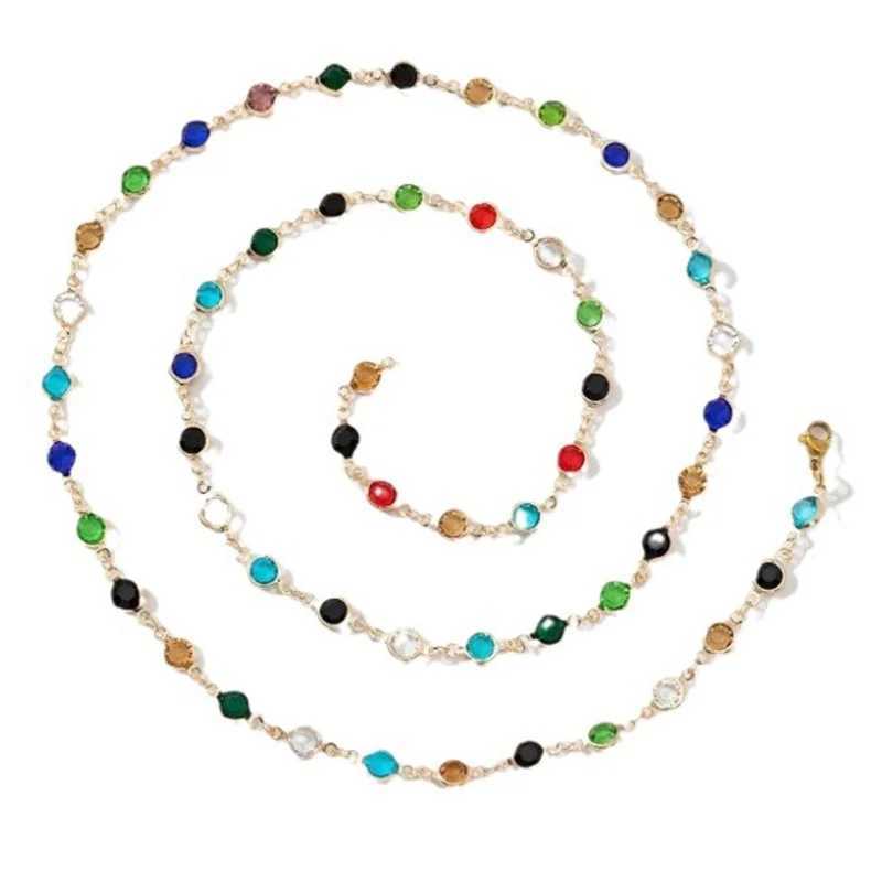 Chakra Gem Stone Beads Long Chain Necklace Women Yoga Reiki Healing Balancing Maxi Chakra Necklaces Bijoux Femme Jewelry 2024XJ250604