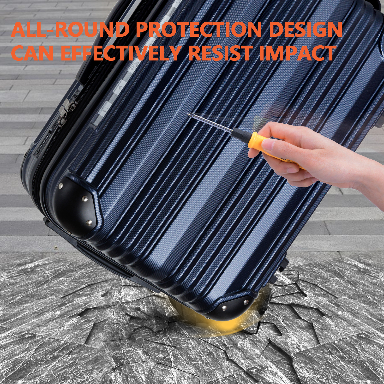 24-inch Expandable ABS Hardshell Luggage with TSA Lock & Corner Protectors | Durable Suitcase for Business & Personal Travel