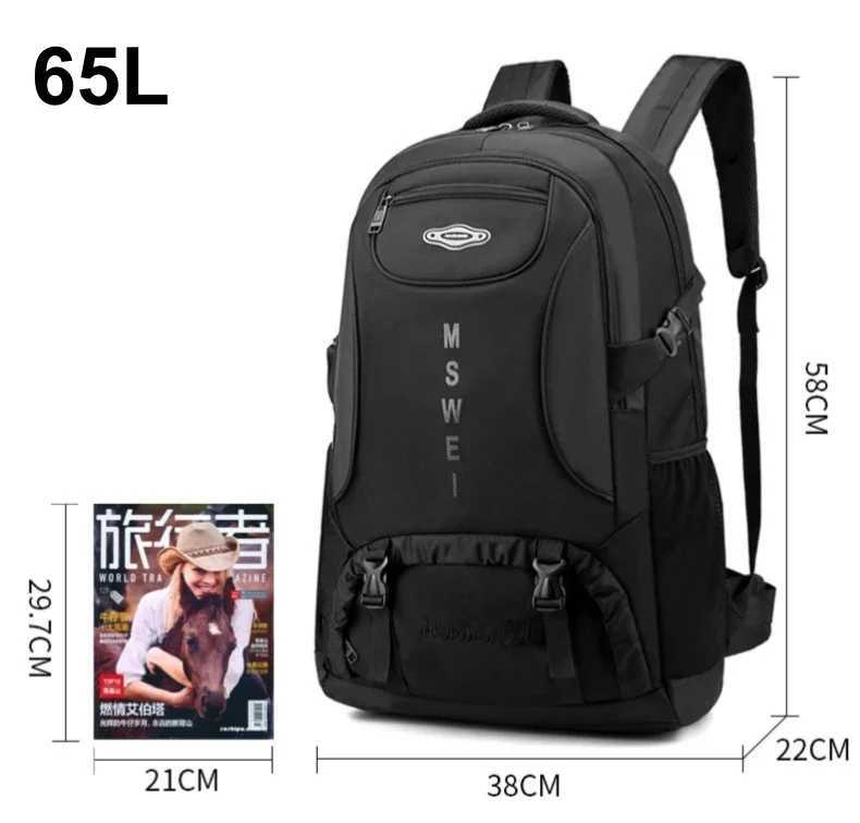 65L 85L Men Hiking Backpack Outdoor Large Capacity Waterproof Camping Mountain Climbing Backpack Travel Luggage Bag Rucksack W250603