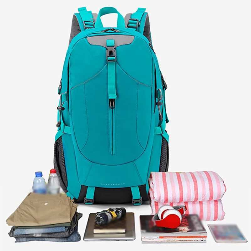40L Hiking Camping Backpack Travel Rucksack with Rain Cover Outdoor Climbing Knapsack Large Luggage Weekend Sport Schoolbag MenW250603