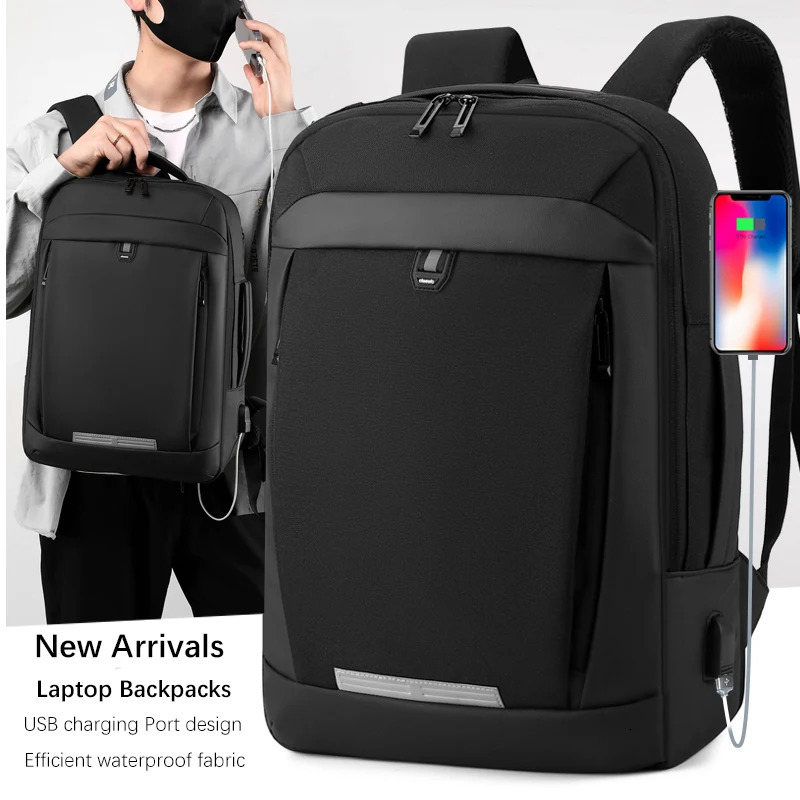 17 Inch Business Laptop Backpack Waterproof Notebook For Men School Book Bag Expandable Multifunction USB Charging Man Backpacks 250530