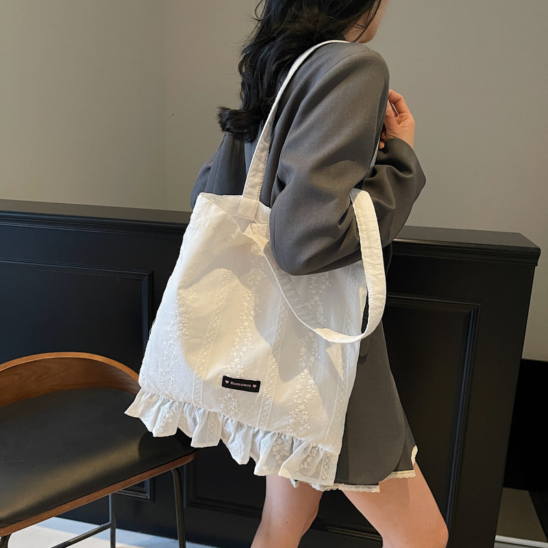designer Korean Style INS Simple Large Capacity Bucket Bag for Women 2025 New Fashionable Office Commuter Casual Shoulder Bag