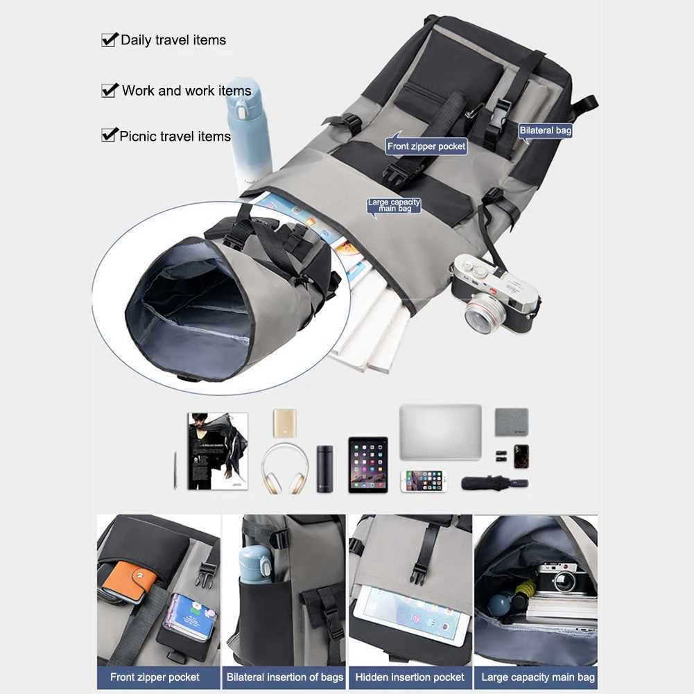 Waterproof Travel Backpack Large Capacity Men Outdoor Sports Leisure Daypack Business Laptop Backpack for School Work Office W250603