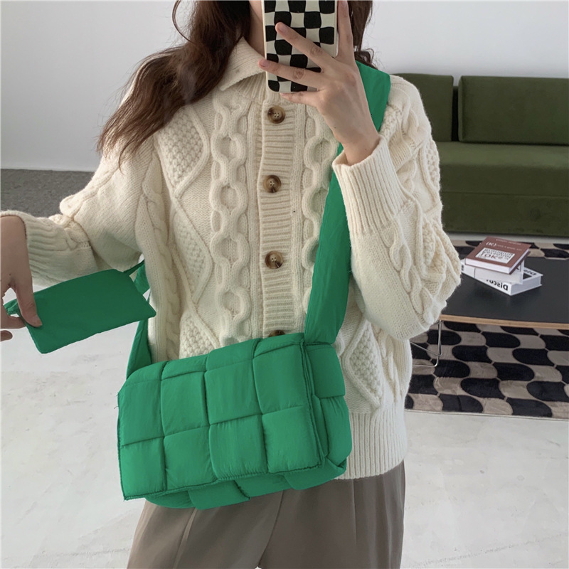 Autumn and winter new woven bag multifunctional shoulder bag designer large capacity women's fashionable shoulder bag