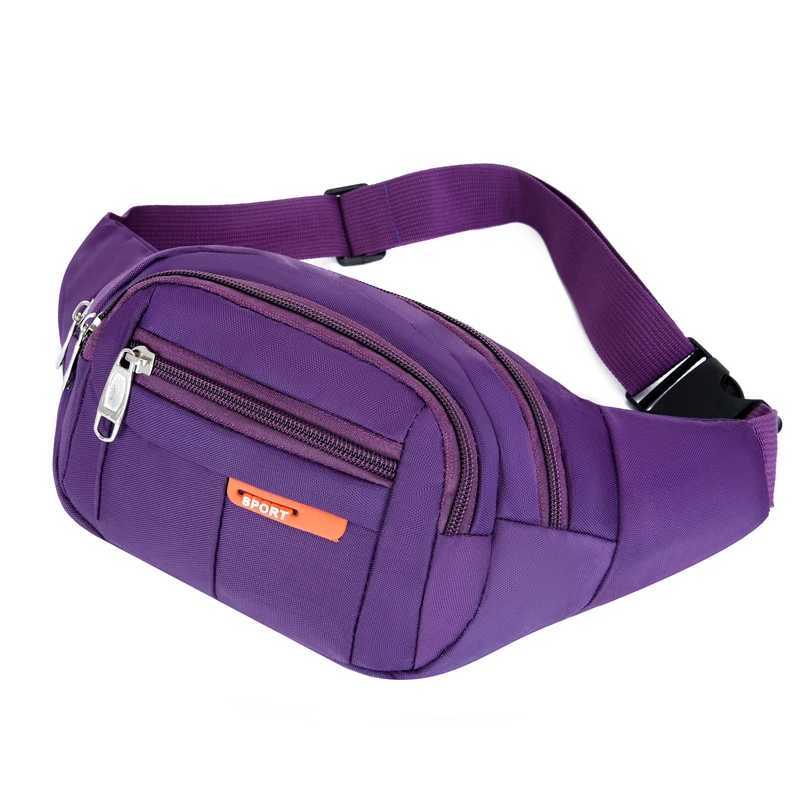 Outdoor Waist Bag Waterproof Waist Bum Bag Running Jogging Belt Pouch Zip Fanny Pack Mobile Phone Bag Oxford Cloth Chest Bag W250604
