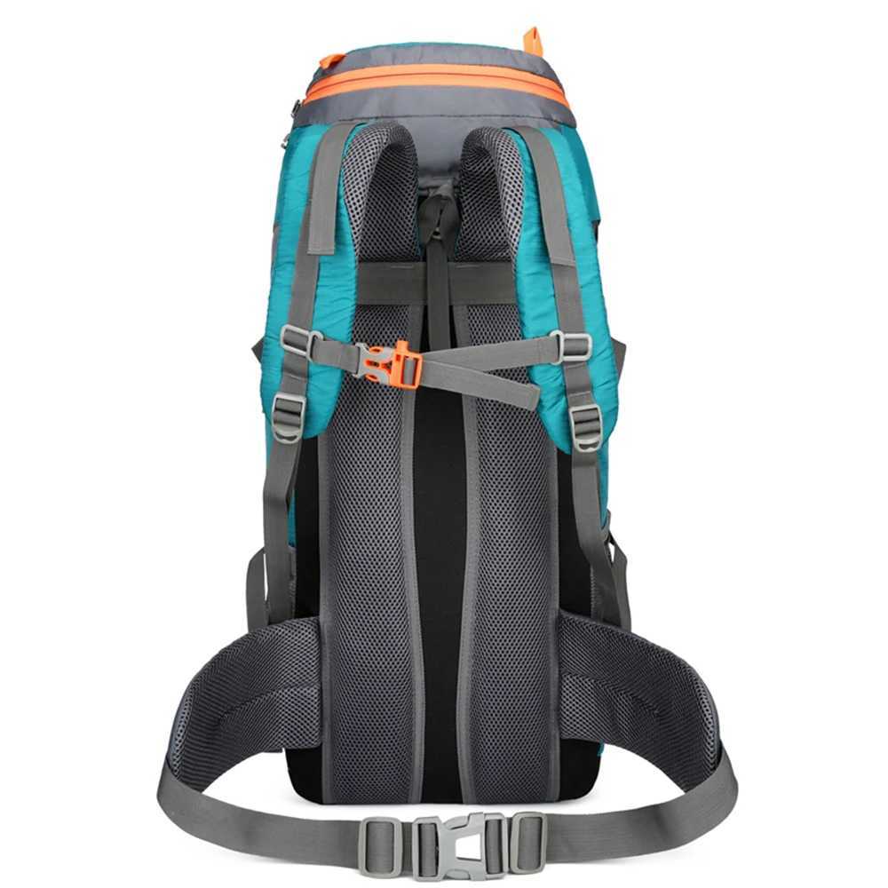 65L Backpack Water-resistant Hiking Backpack with Rain Cover Outdoor Sport Travel Daypack for Camping Climbing Mountaineering W250603