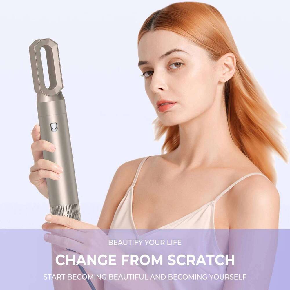 6 In 1 Dryer Warm Air Comb Automatic Curling Iron Straightening Brush Hair Styling Tool