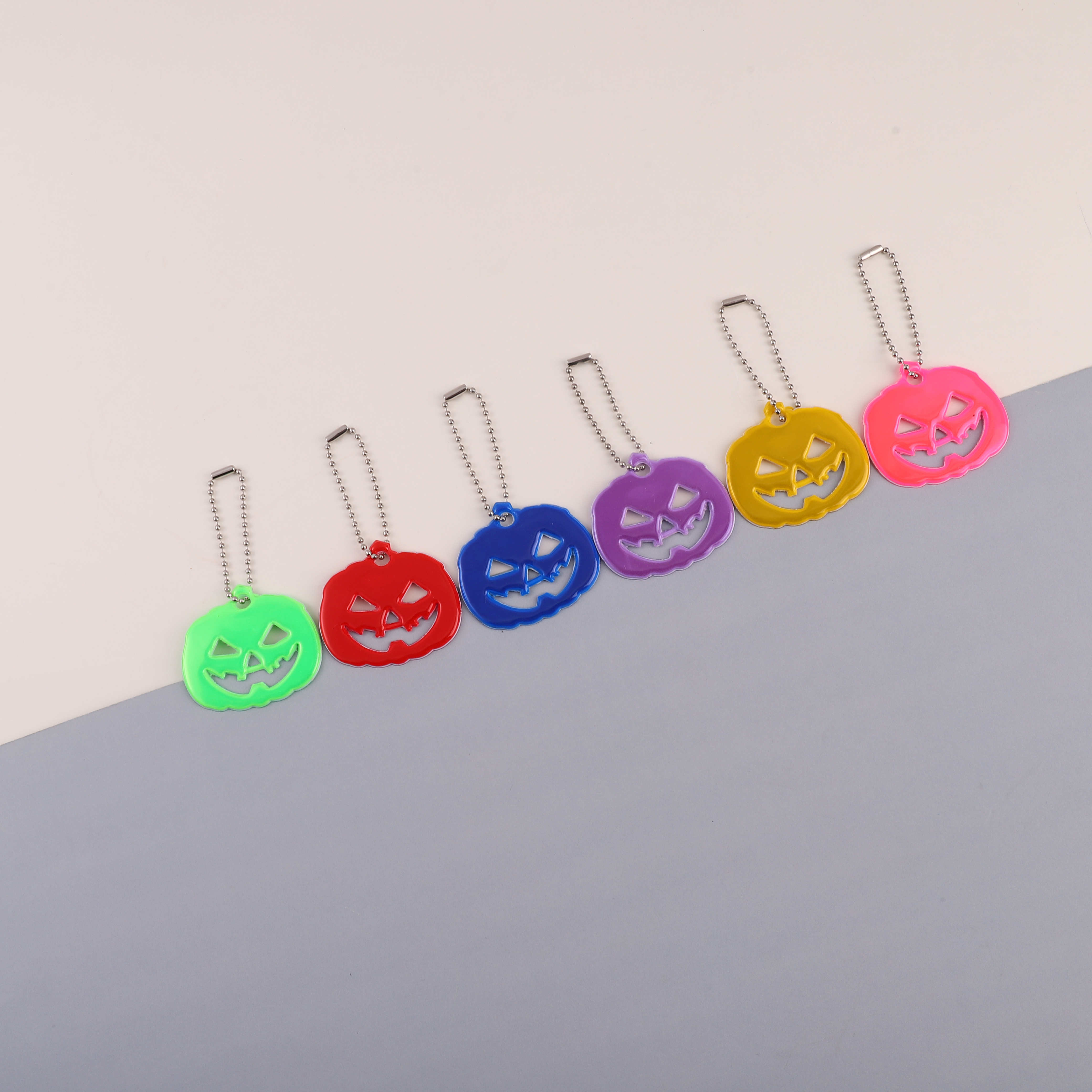 Halloween-Themed Pumpkin Nightlight Hanging Decoration with Creative Reflective Design