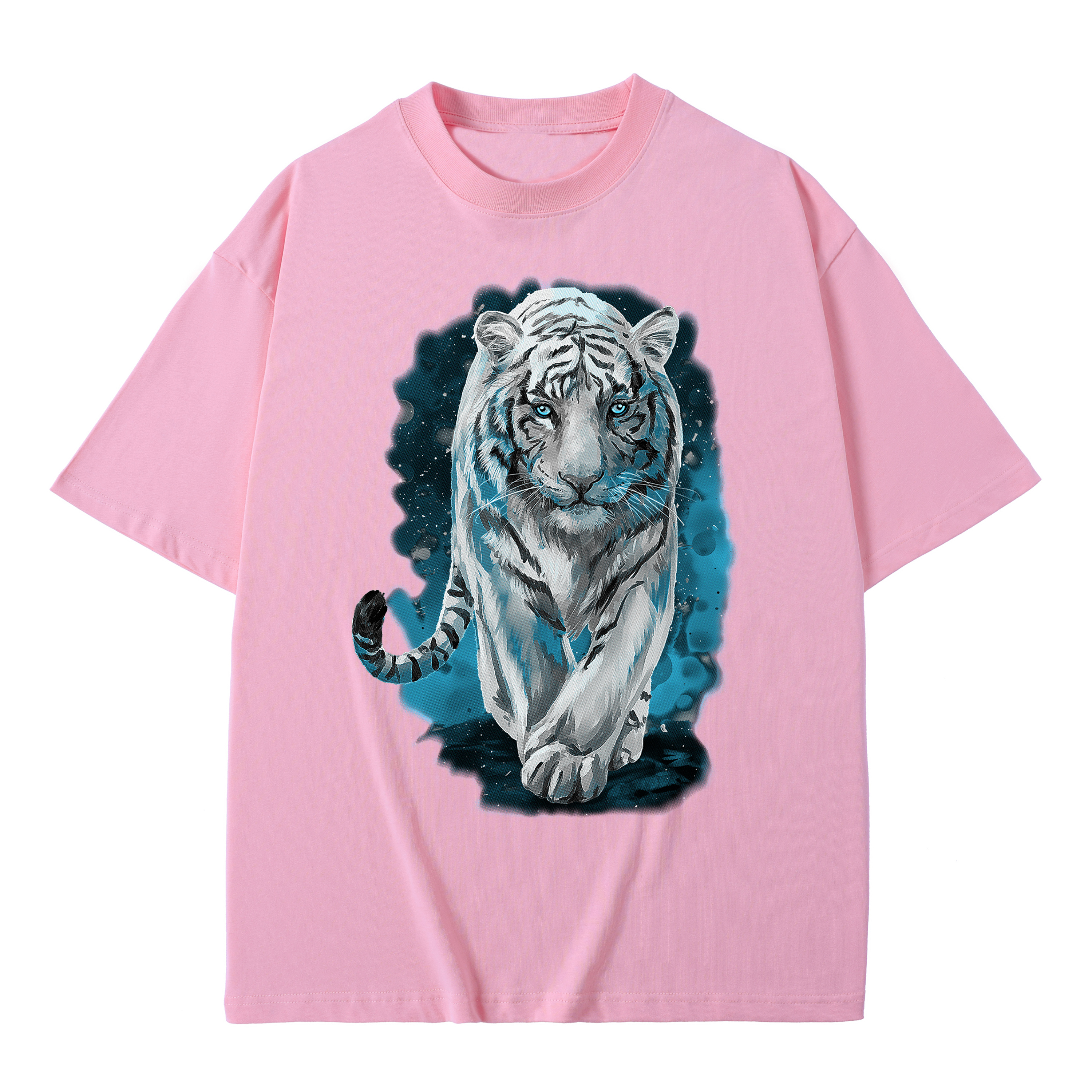 T-shirt men's top designer cotton T-shirt The Bengal tiger short sleeved clothing high-quality fashionable T-shirt BROADTRUE