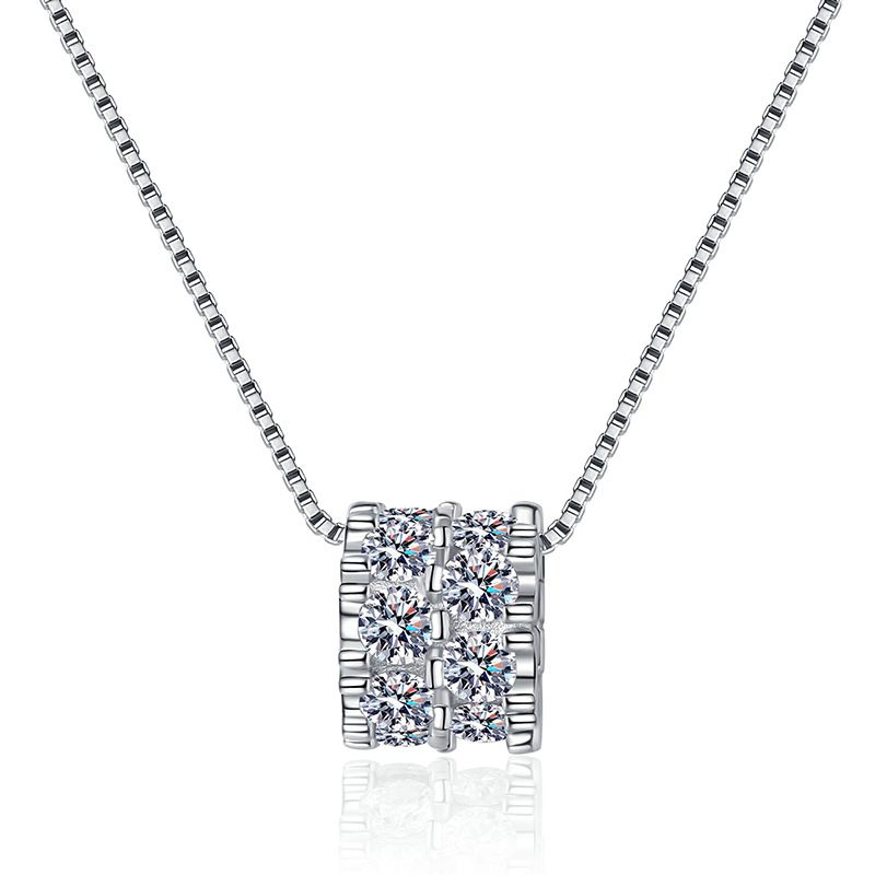 Sophisticated Womens Fashion Piece Radiant Moissanite Earring Set in High-Purity Sterling Silver