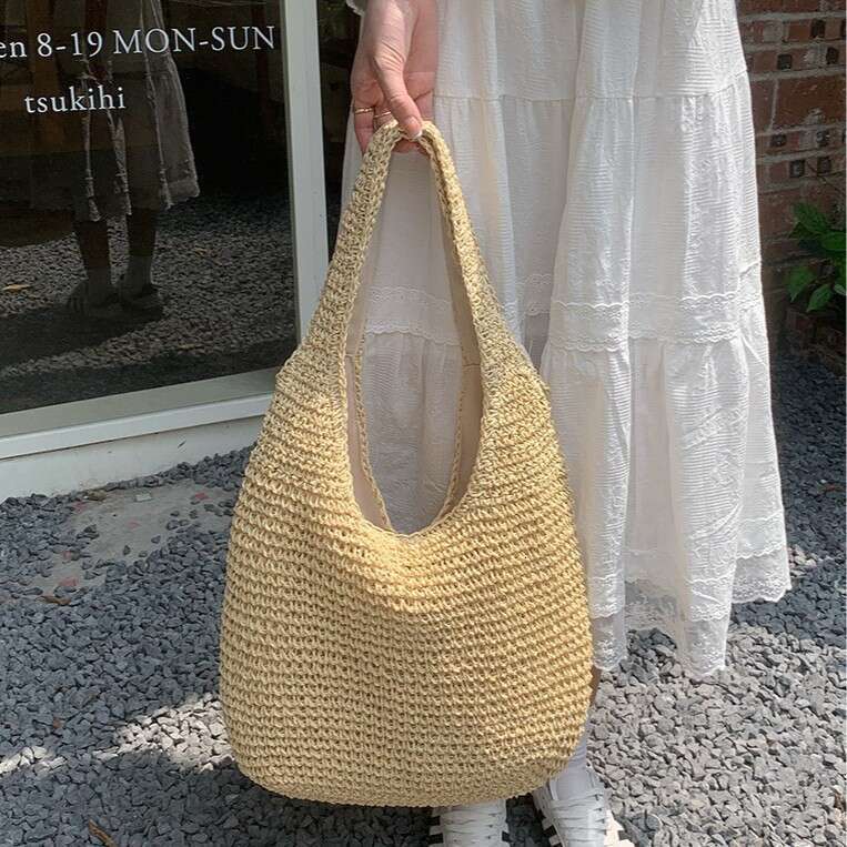 Vacation Straw Shoulder New Tote Large Capacity Casual Handbag Woven Bag Ethnic Style