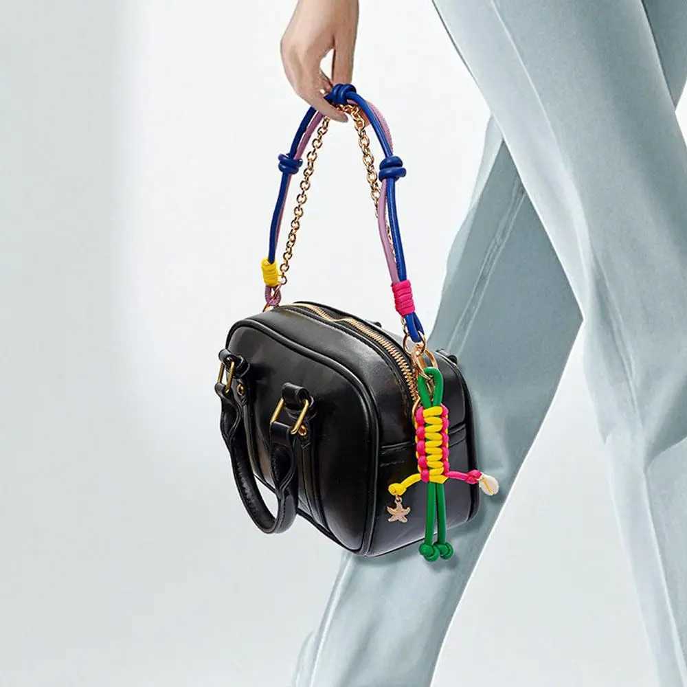 Stainless Steel Rope Braided Keychain Fashion Robot Design Ladies Chain Bag Pendant 2025 New Handmade Car Key Pendant W250604