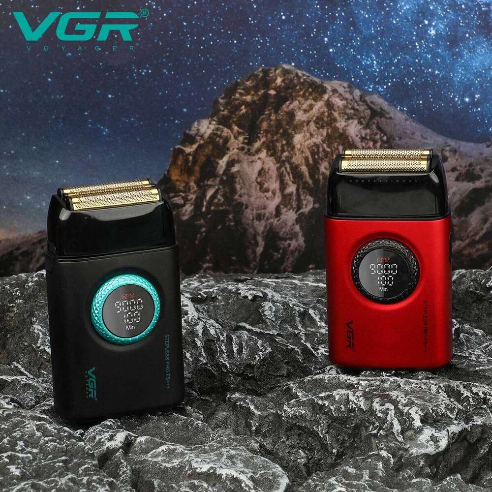 VGR Professional Shaving Hine Electric Razor Portable Beard Trimmer 9000 RPM Reciprocating LED Shaver For Men V-378