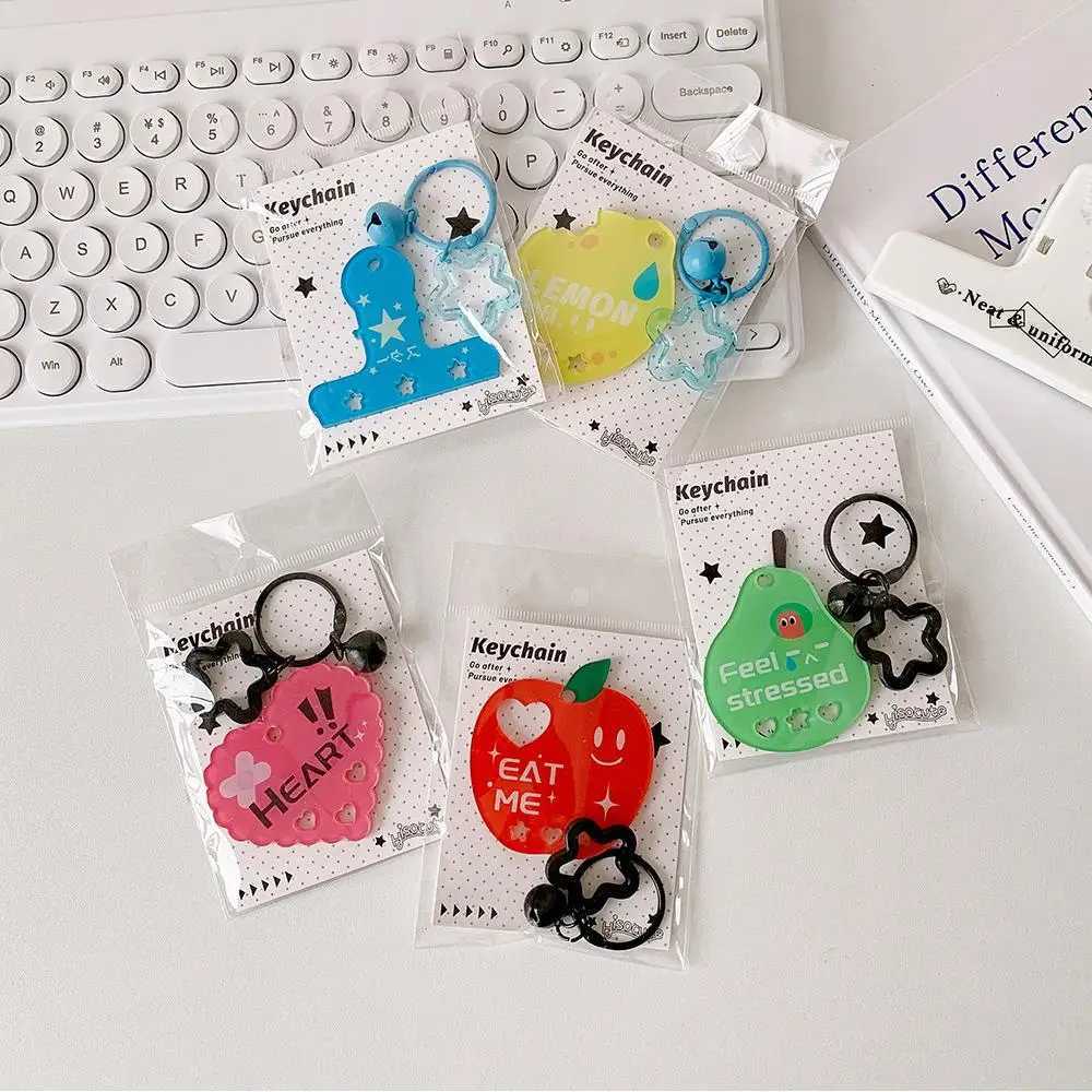 Cute Acrylic Fruit Shape Bag Pendant Backpack Decor Keychain Decoration Keychain DIY Scrapbook Ita Bag Decor Accessory W250604