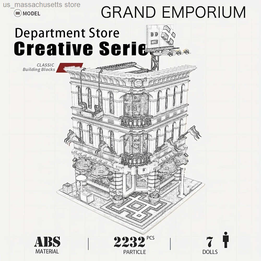 Creator Expert street view Architecture Grand Emporium Design Building Blocks bricks Model 10211 15005 set gifi 2182Pcs y2506046B4W