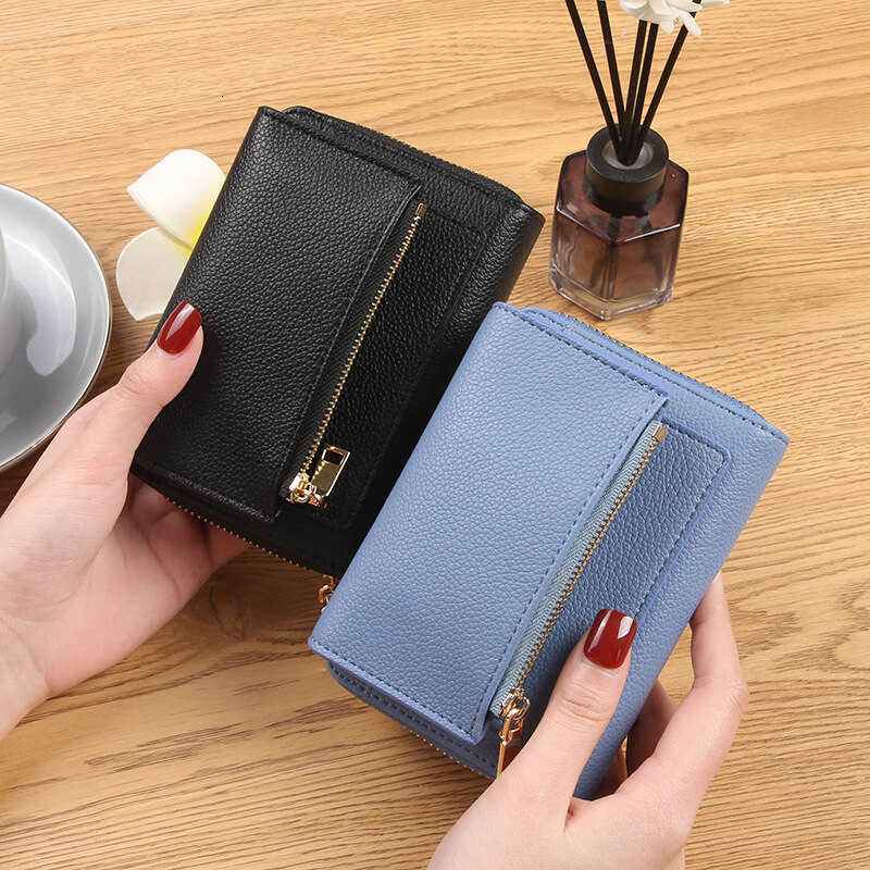 New Style Coin Purse Women's Wallet Lychee Grain Soft Leather Long Envelope Bag Simple Clutch